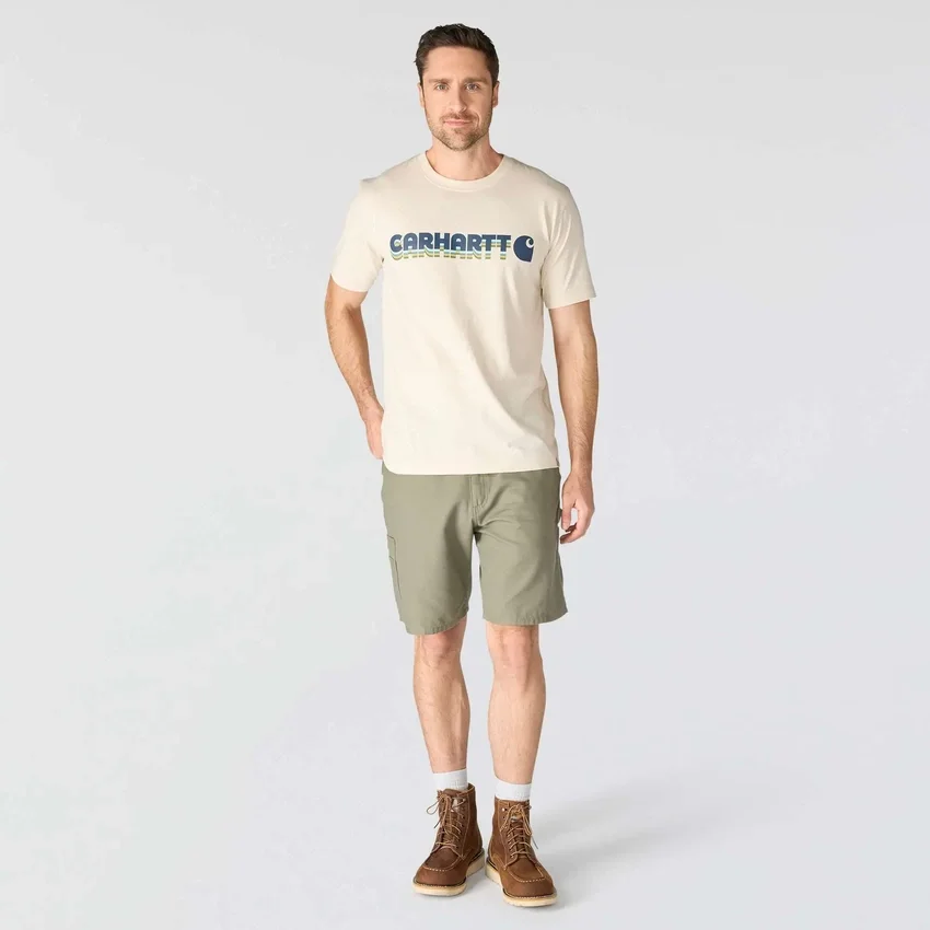 Camiseta de hombre Irvine de corte holgado con logotipo superpuesto