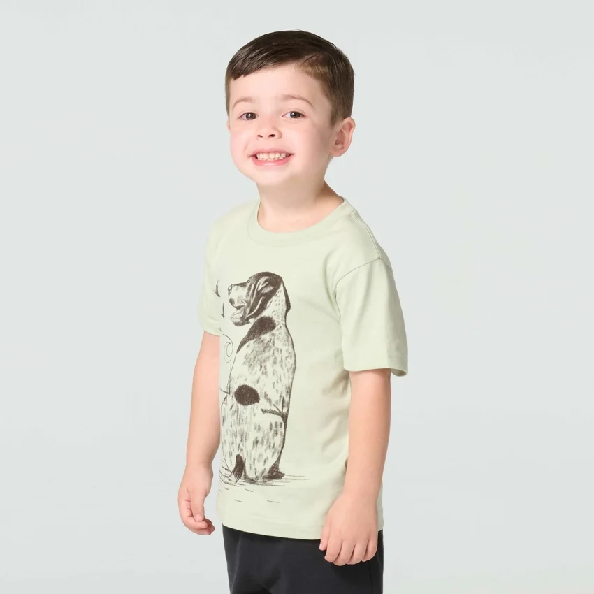 Camiseta de manguitos con perros para niño (niños pequeños/niños)