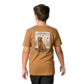 Camiseta de manguitos cortos con diseño de perro para niño (niños pequeños/niños/jóvenes)