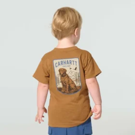 Camiseta de manguitos cortos con diseño de perro para niño (niños pequeños/niños/jóvenes)