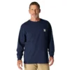 Camiseta de manguitos largos con bolsillo para hombre Dearborn, de corte holgado y tejido grueso