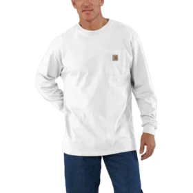 Camiseta de manguitos largos con bolsillo para hombre Dearborn, de corte holgado y tejido grueso