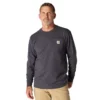 Camiseta de manguitos largos con bolsillo para hombre Dearborn, de corte holgado y tejido grueso