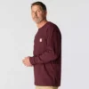 Camiseta de manguitos largos con bolsillo para hombre Dearborn, de corte holgado y tejido grueso