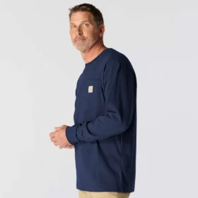 Camiseta de manguitos largos con bolsillo para hombre Dearborn, de corte holgado y tejido grueso