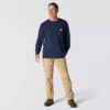 Camiseta de manguitos largos con bolsillo para hombre Dearborn, de corte holgado y tejido grueso