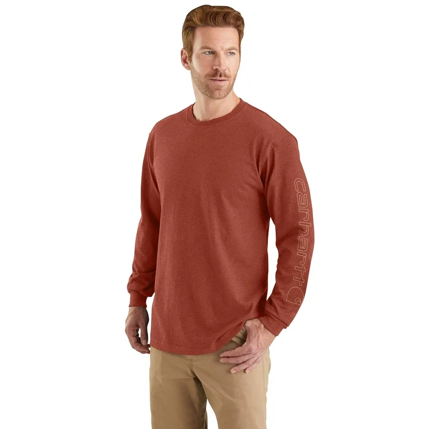Camiseta de manguitos largos con logo, corte holgado y tejido grueso «Dearborn» para hombre