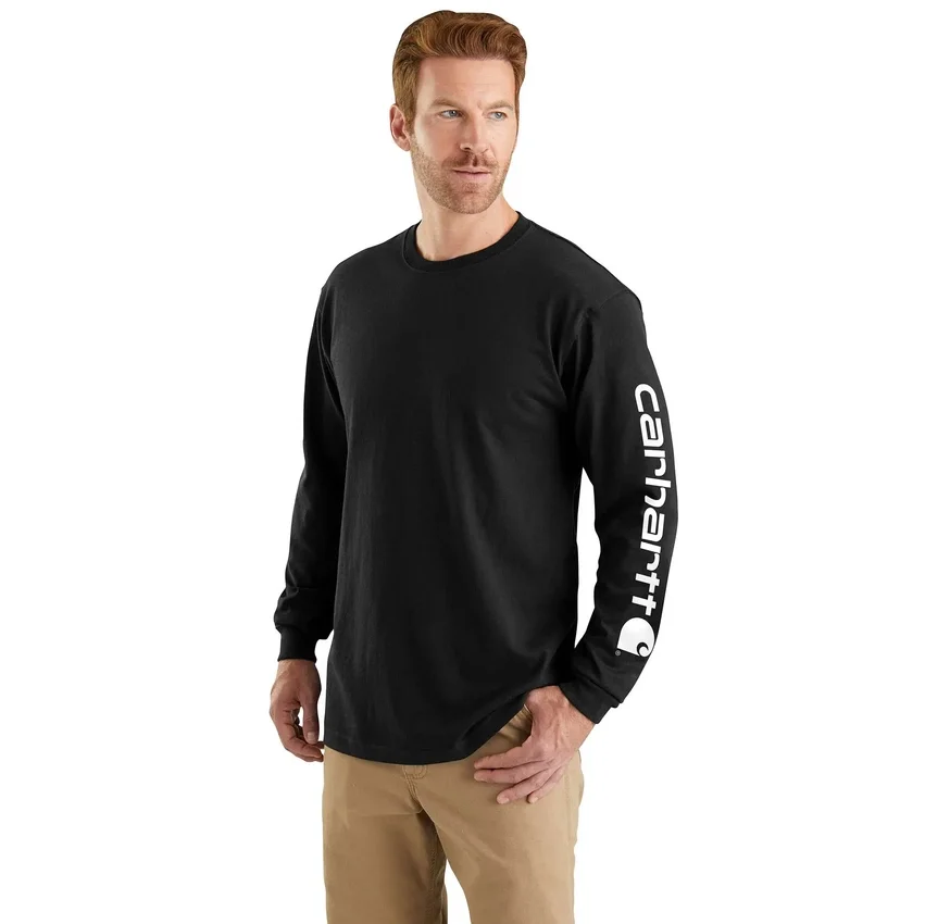Camiseta de manguitos largos con logo, corte holgado y tejido grueso «Dearborn» para hombre