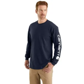 Camiseta de manguitos largos con logo, corte holgado y tejido grueso «Dearborn» para hombre