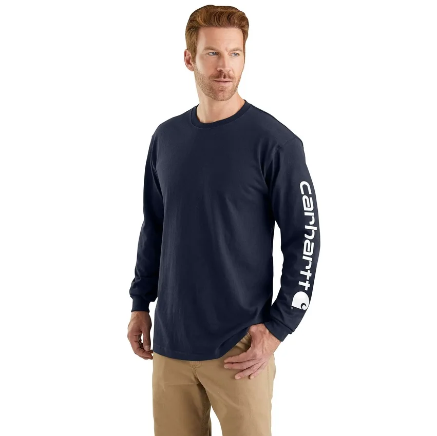 Camiseta de manguitos largos con logo, corte holgado y tejido grueso «Dearborn» para hombre