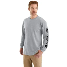 Camiseta de manguitos largos con logo, corte holgado y tejido grueso «Dearborn» para hombre