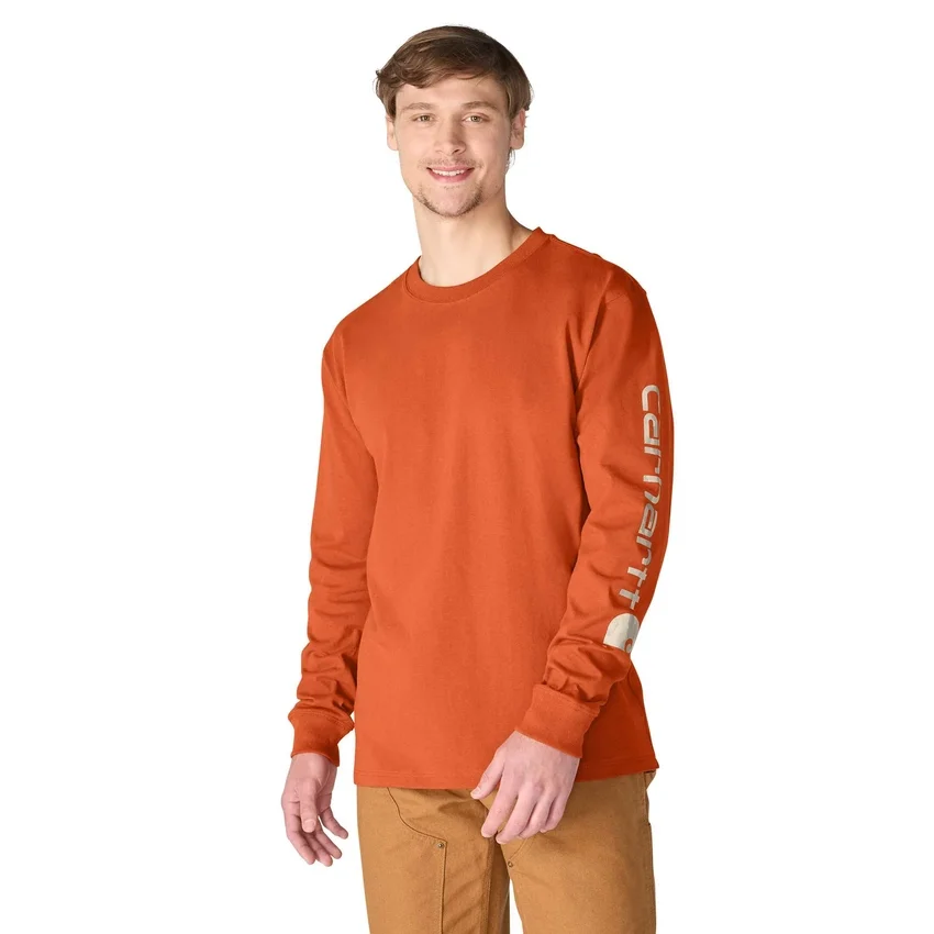 Camiseta de manguitos largos con logo, corte holgado y tejido grueso «Dearborn» para hombre