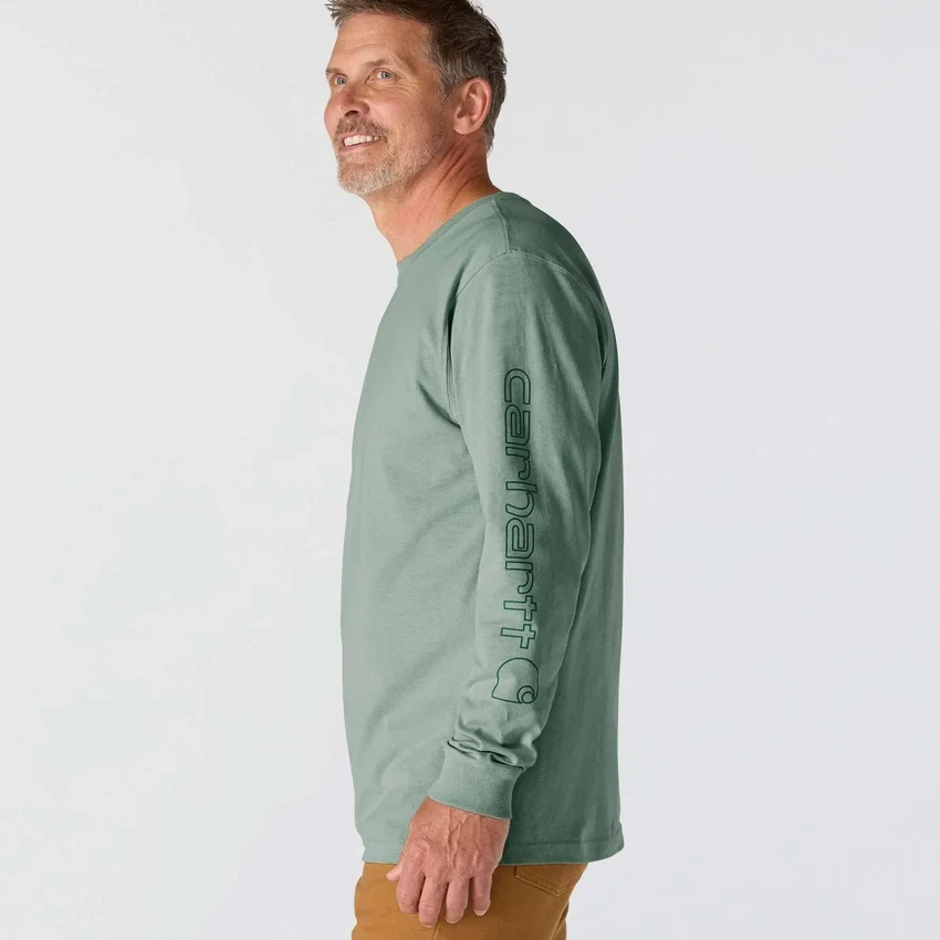 Camiseta de manguitos largos con logo, corte holgado y tejido grueso «Dearborn» para hombre