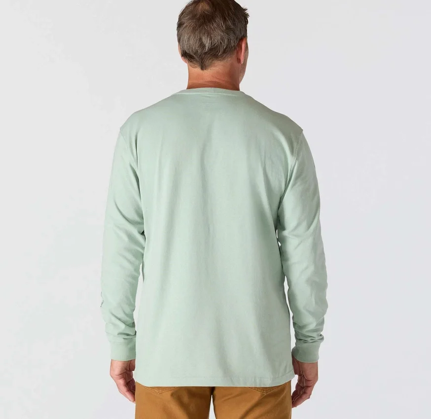 Camiseta de manguitos largos con logo, corte holgado y tejido grueso «Dearborn» para hombre