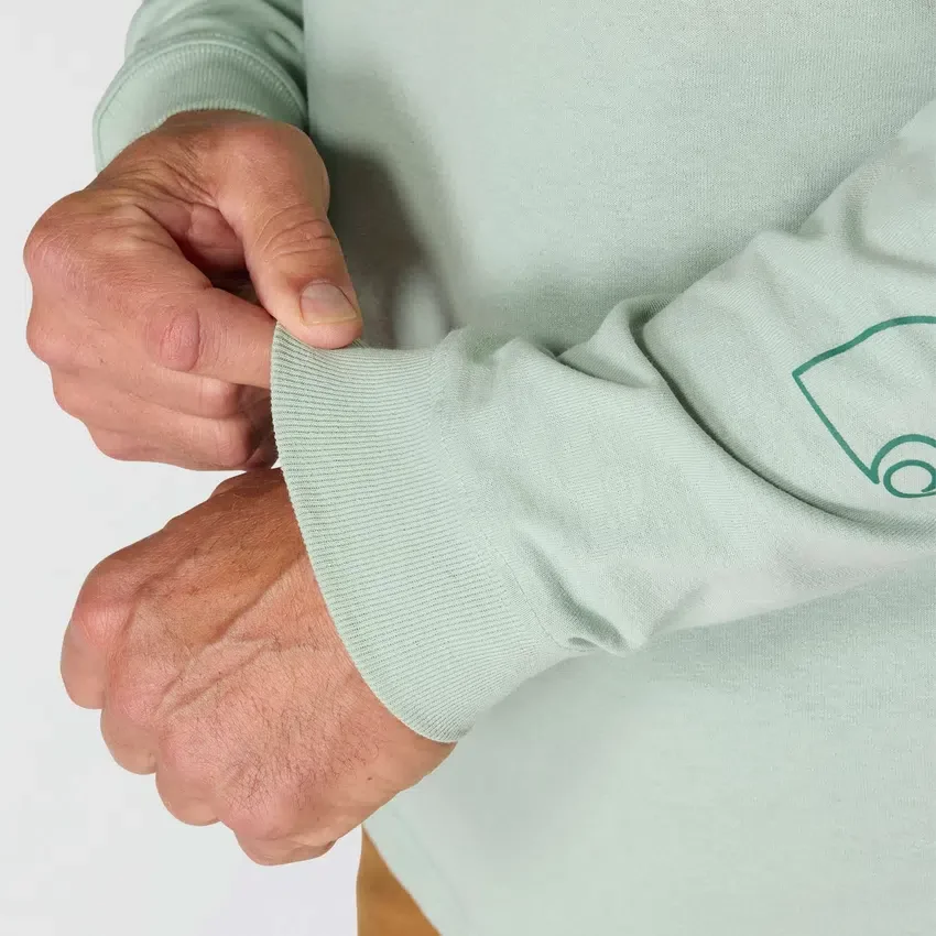 Camiseta de manguitos largos con logo, corte holgado y tejido grueso «Dearborn» para hombre