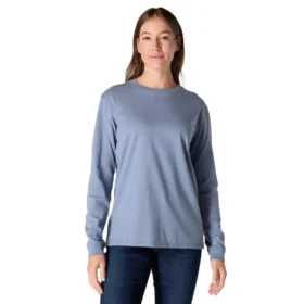 Camiseta de manguitos largos con logo «Dearborn» de corte holgado y tejido grueso para mujer