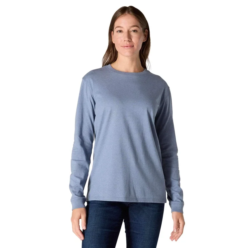Camiseta de manguitos largos con logo «Dearborn» de corte holgado y tejido grueso para mujer