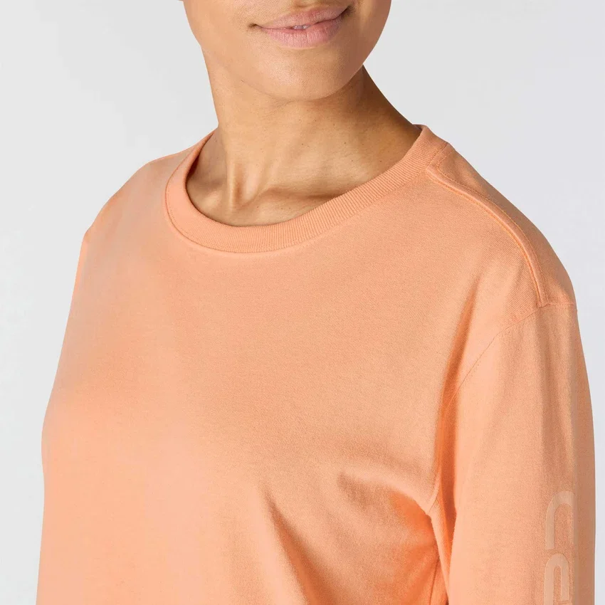 Camiseta de manguitos largos con logo «Dearborn» de corte holgado y tejido grueso para mujer