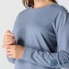 Camiseta de manguitos largos con logo «Dearborn» de corte holgado y tejido grueso para mujer