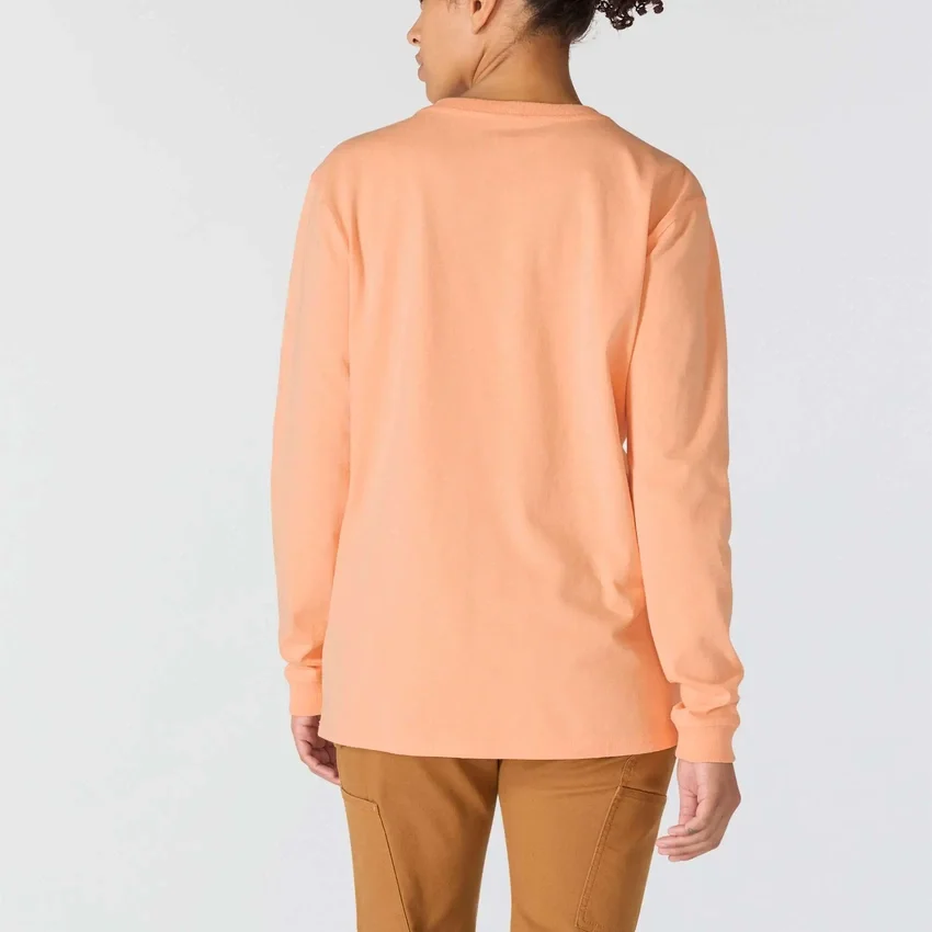 Camiseta de manguitos largos con logo «Dearborn» de corte holgado y tejido grueso para mujer
