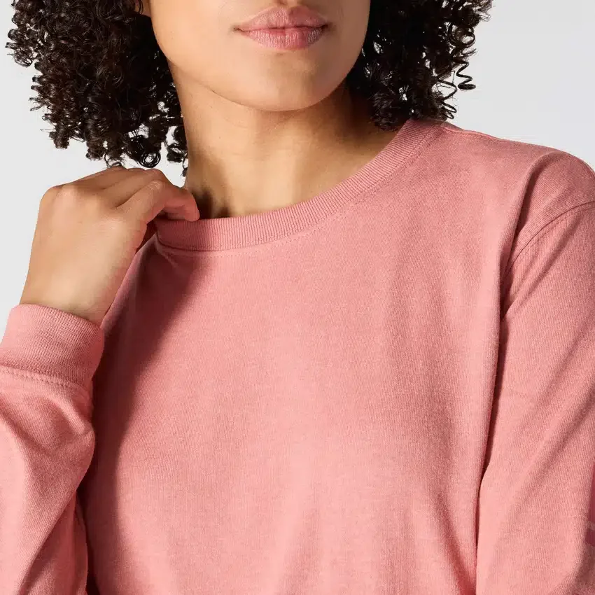 Camiseta de manguitos largos con logo «Dearborn» de corte holgado y tejido grueso para mujer