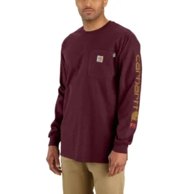 Camiseta de manguitos largos con logotipo «Fr Force Irvine» de corte holgado para hombre - Camisas ignífugas