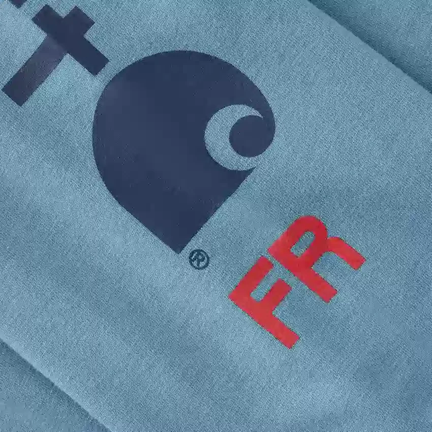 Camiseta de manguitos largos con logotipo «Fr Force Irvine» de corte holgado para hombre - Camisas ignífugas