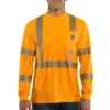 Camiseta de manguitos largos de alta visibilidad Force para hombre, corte holgado, clase 3
