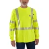 Camiseta de manguitos largos de alta visibilidad Force para hombre, corte holgado, clase 3