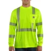 Camiseta de manguitos largos de alta visibilidad Force para hombre, corte holgado, clase 3