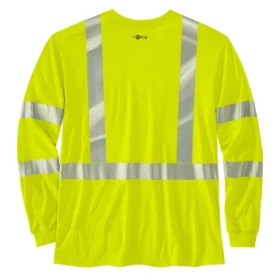Camiseta de manguitos largos de alta visibilidad Force para hombre, corte holgado, clase 3