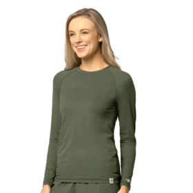 Camiseta de manguitos largos de alto rendimiento Force Sub-Scrubs para mujer