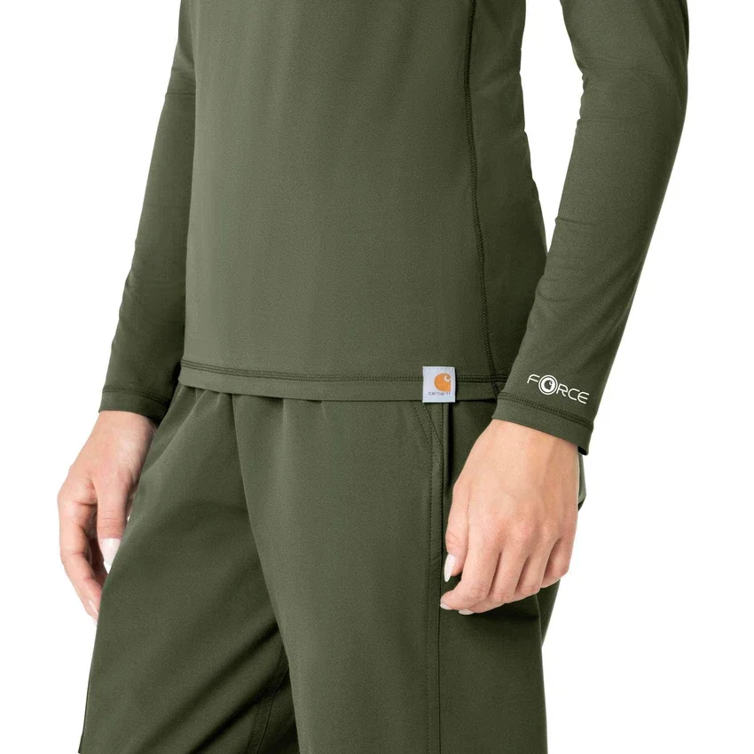 Camiseta de manguitos largos de alto rendimiento Force Sub-Scrubs para mujer