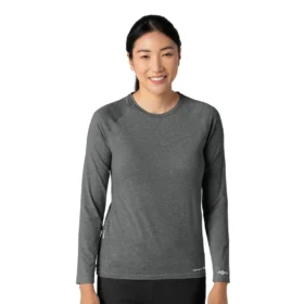 Camiseta de manguitos largos de rendimiento jaspeada «Force Sub-Scrubs» para mujer