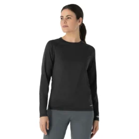 Camiseta de manguitos largos de rendimiento jaspeada «Force Sub-Scrubs» para mujer