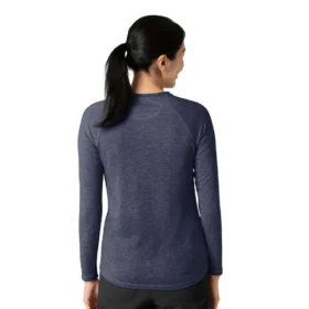 Camiseta de manguitos largos de rendimiento jaspeada «Force Sub-Scrubs» para mujer
