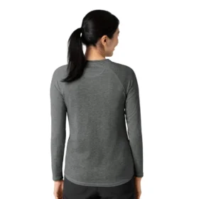 Camiseta de manguitos largos de rendimiento jaspeada «Force Sub-Scrubs» para mujer