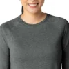 Camiseta de manguitos largos de rendimiento jaspeada «Force Sub-Scrubs» para mujer