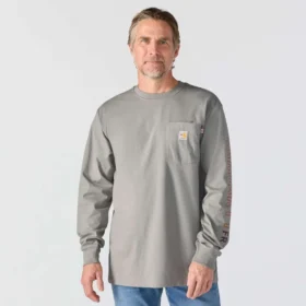 Camiseta de manguitos largos Force Irvine Fr para hombre con estampado de llamas – Camisas ignífugas