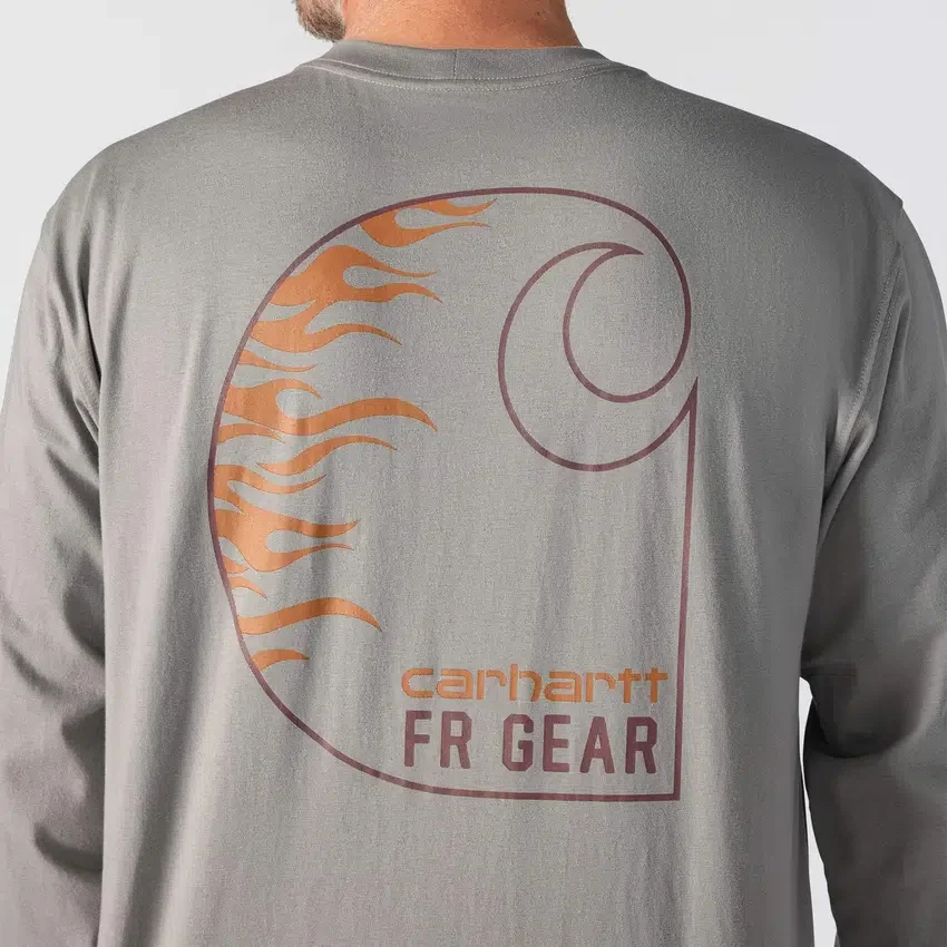 Camiseta de manguitos largos Force Irvine Fr para hombre con estampado de llamas - Camisas ignífugas