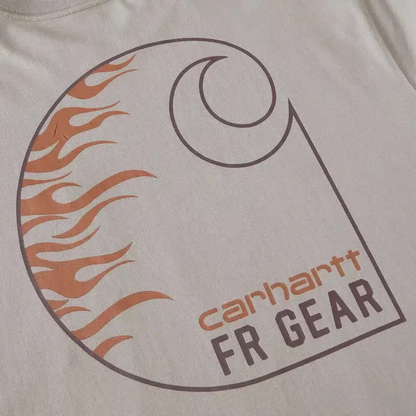 Camiseta de manguitos largos Force Irvine Fr para hombre con estampado de llamas - Camisas ignífugas