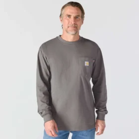 Camiseta de manguitos largos «Force Irvine Fr» para hombre, con tecnología de absorción de la humedad y logotipo del águila – Camisas ignífugas