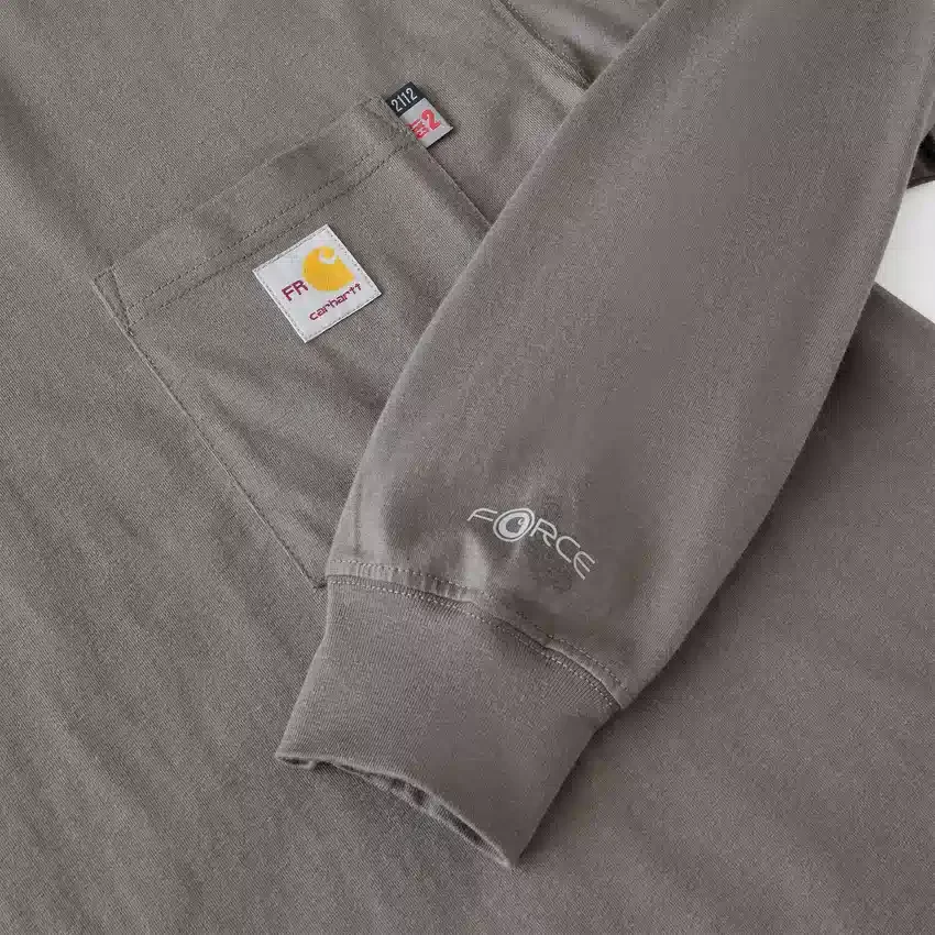 Camiseta de manguitos largos «Force Irvine Fr» para hombre, con tecnología de absorción de la humedad y logotipo del águila - Camisas ignífugas