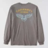 Camiseta de manguitos largos «Force Irvine Fr» para hombre, con tecnología de absorción de la humedad y logotipo del águila - Camisas ignífugas