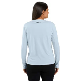 Camiseta de manguitos largos ligera Force Sun Defender UPF 50+ para mujer – Camisas de protección solar