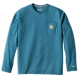 Camiseta de manguitos largos para hombre Force con bolsillo y tejido que absorbe la humedad