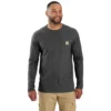 Camiseta de manguitos largos para hombre Force con bolsillo y tejido que absorbe la humedad
