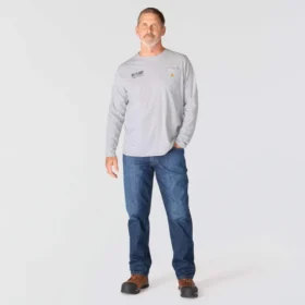 Camiseta de manguitos largos para hombre Force con bolsillo y tejido que absorbe la humedad