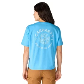 Camiseta de mujer de corte holgado y tejido ligero de Tencel con estampado floral