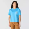 Camiseta de mujer de corte holgado y tejido ligero de Tencel con estampado floral